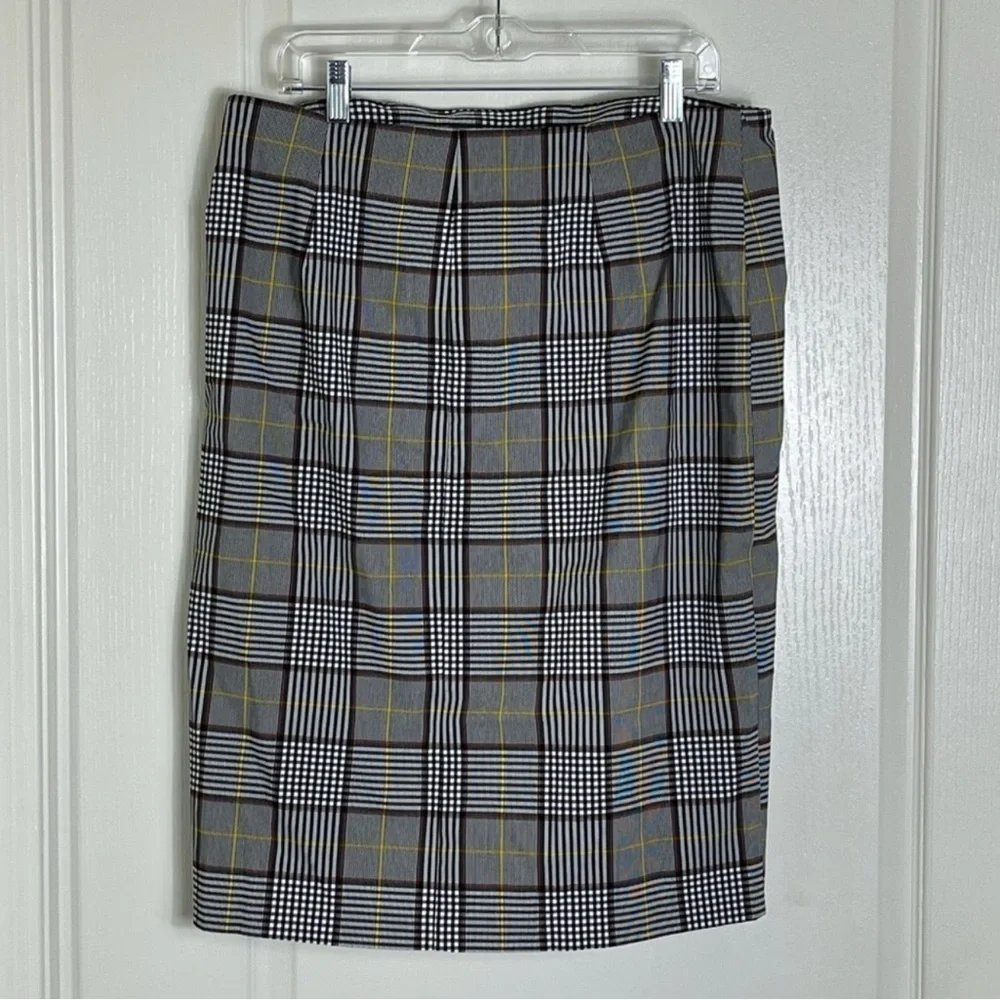 Est.1946 Plaid Midi Skirt | Size 12 | Waist with Bow | Soft Rayon